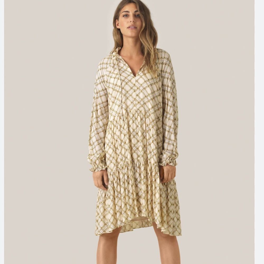 Second female size, small Elegant Plaid Women's Dress